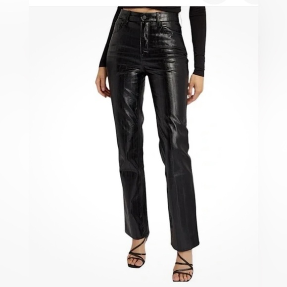 Good American Pants - Good American faux leather pants. Size 25